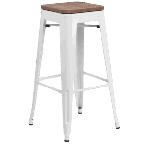 Bistro Stool w/ Wood Top