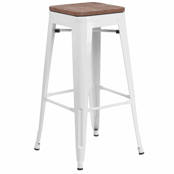 Bistro Stool w/ Wood Top