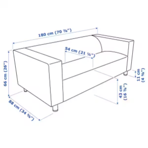 Club Sofa - Measurements