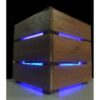 Wood Slat Side Table/Ottoman