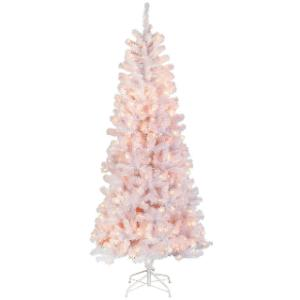 7' Pre-Lit White Tree w/ Warm White Lights