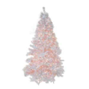6.5' Christmas Tree - White w/ White Lights