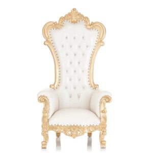Throne (White/Gold) Chair