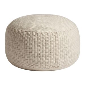 Round Braided Pouf