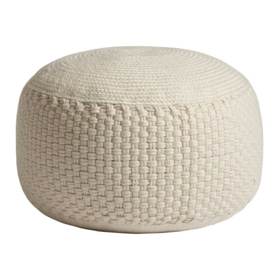 Round Braided Pouf