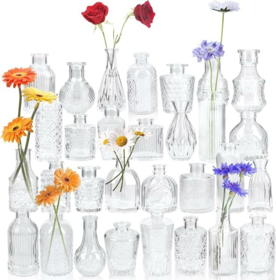 Misc. Clear Vintage Bud Vases