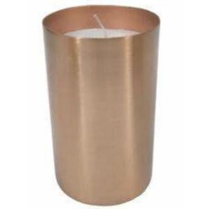 Rose Gold Brushed Metal Cylinder Vase