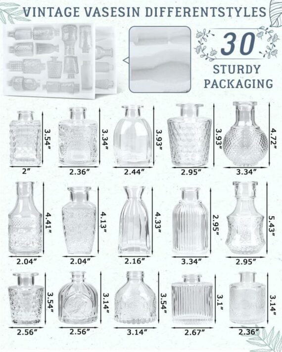 Misc. Clear Vintage Bud Vases