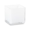 4H White Gloss Square Vase