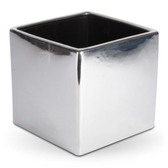 Silver Square Vase