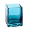 Blue Translucent Square Vase