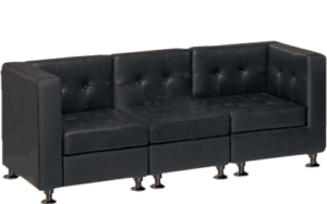 Contempo (Black) - 3-Seat Sofa