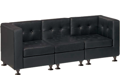 Contempo (Black) - 3-Seat Sofa