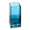 Blue Translucent Square Vase