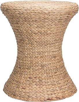 Rattan Hourglass Accent Table