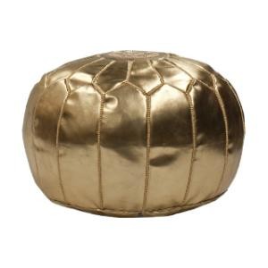 Moroccan Gold Pouf Ottoman