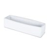 White Matte Ceramic Rectangle Vase