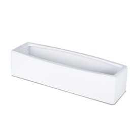 White Matte Ceramic Rectangle Vase