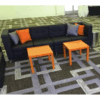 Contempo (Black) - 4-Seat Sofa