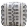 Lagoon Striped Square Pouf Ottoman