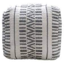 Lagoon Striped Square Pouf Ottoman