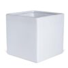 5.5H White Gloss Ceramic Square Vase