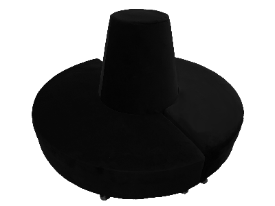 Empire Round Banquette (Black)