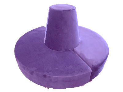 Empire Round Banquette (Purple Velvet)
