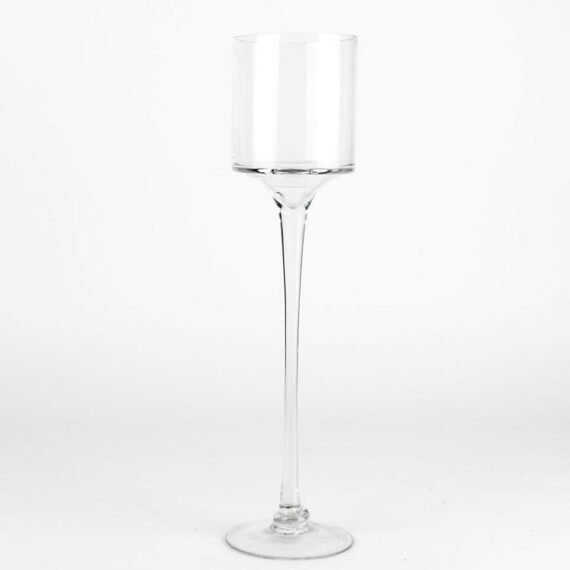 Clear Long Stemmed Vase