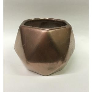 Rose Gold Geo Vase