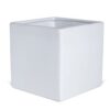 6H White Gloss Ceramic Square Vase