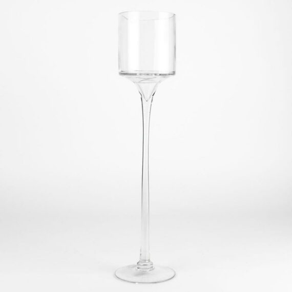 Clear Long Stemmed Vase