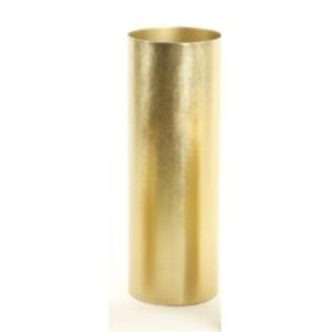 Gold Brushed Metal Cylinder Vase