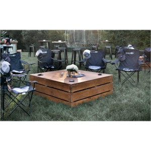 Wood Slat Board Coffee Table