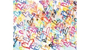 Bleeding Hearts Graffiti Backdrop (8' x 10')