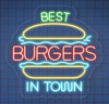 Neon Sign - Best Burgers in Town