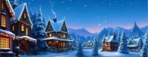 Santa's Village Backdrop #1 (30' x 12')