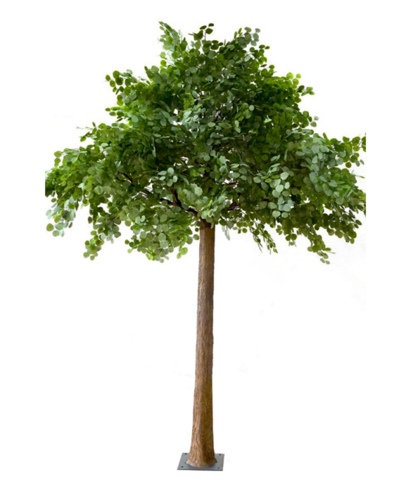 Faux 12' Dark Green Eucalyptus Tree