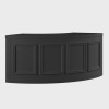 1/4 Round Tudor Bar (Black)