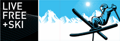 Live Free + Ski Backdrop (35' x 12')