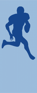 Football Blue Sport Figure Backdrop