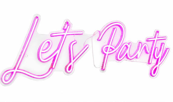 LED Neon Sign - Let's Party